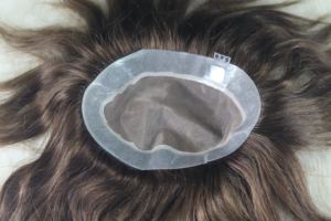 Perruque Capillaire à Prothèse Capillaire en PU Souple pour Homme BMW, Modèle de Perruque Mono en Mèches, Style Droit, Remy, USA, AUSTRALIE - Product Image 5