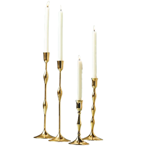 Wedding & Christmas Decor Custom Made <b>Gold</b> Finished Metal Casted <b>Candlestick</b> <b>Holder</b> for Easter Event Party Lighting - Product Image 3