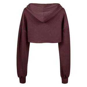 Sudadera Corta con Capucha para Mujer, Elegante, con Estampado Personalizado, Tela de Felpa Suave, Uso Casual - Product Image 6