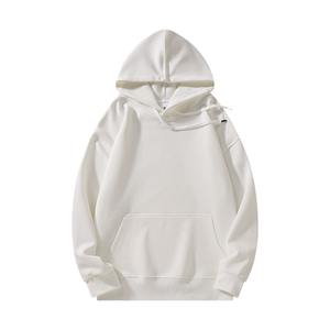 Sweat à capuche ample en coton 100% avec logo personnalisé, pull à capuche pour homme - Product Image 3