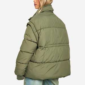 Vestes bouffantes pour femmes de qualité supérieure Veste bouffante à manches longues de couleur personnalisée coupe ajustée fermeture éclair à la mode Veste bouffante pour femmes - Product Image 4