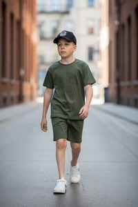 Ensemble de vêtements pour enfants personnalisé en deux pièces, survêtement en laine, haut et short, tenue décontractée pour garçons et filles, imprimé animal, 1-5 ans, printemps - Product Image 4