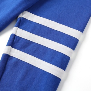 Cardigan rayé bleu et blanc Zeta Phi pour femme, broderie de lettres grecques, tricot boutonné, pull décontracté, logo et étiquette personnalisés de la sororité - Product Image 5