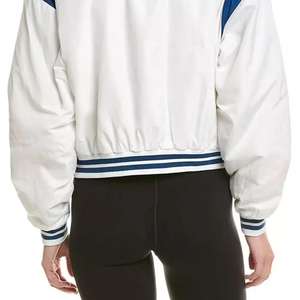 Top corto de lana completo para mujer de alta calidad Varsity Native Bomber Baseball School & Collage Vintage Letterman Jacket - Product Image 3