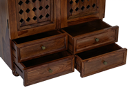 Armoire de rangement décorative en bois de manguier massif, légère et durable, pour temple, autel domestique ou bureau, mobilier de maison
