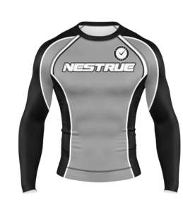 Meilleures ventes Rash Guard MMA BJJ personnalisé anti-UV, vêtements de sport, couleur unie, séchage rapide, respirant, vente en gros pour hommes - Product Image 2