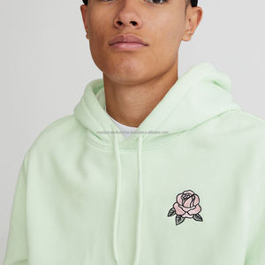 Sudadera con capucha de gran tamaño de invierno de algodón con logotipo personalizado para hombre, diseño bordado con impresión Digital, sudadera cálida cómoda - Product Image 3