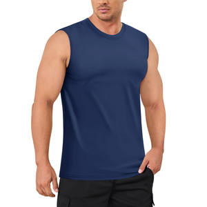Camiseta deportiva sin mangas personalizada para entrenamientos de gimnasio Camiseta sin mangas de secado rápido para ropa de entrenamiento y camisetas de chaleco para correr - Product Image 1