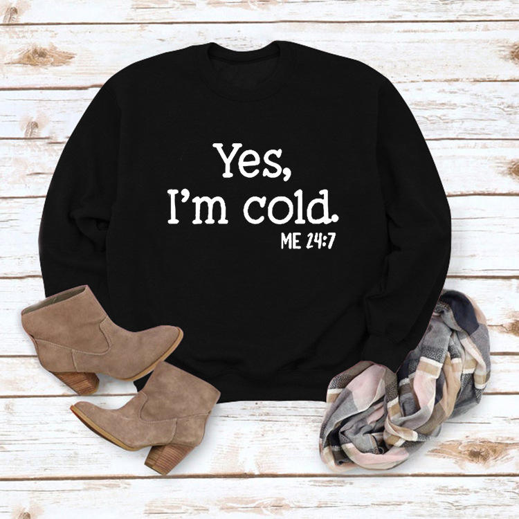 Black sweatshirt (white font)