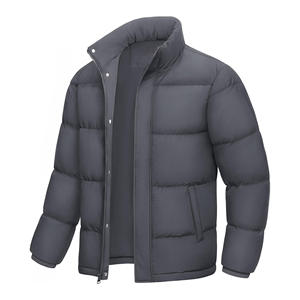 Veste polaire d'hiver en coton rembourrée pour hommes, résistante à l'eau, coupe-vent, à col montant, isolée et décontractée - Product Image 2