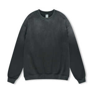 Suéter de cuello redondo lavado de alta calidad, estilo urbano personalizado, para hombre, envío directo desde almacén. - Product Image 4