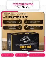 Productos de Aseo, Barra Exfoliante Corporal para Hombre, 125g, Jabón de Limpieza Profunda, Marca Privada, Cuidado de la Piel Personalizado, Venta al por Mayor