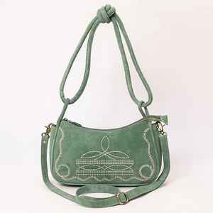 Nouveauté : Sac bandoulière en cuir véritable style western, design cousu, fleurs, pompon, style bohème, haute qualité, prix de gros - Product Image 2