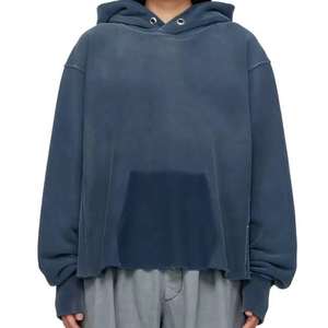 Ropa Urbana Personalizada para Hombre, Sudaderas Extra Grandes con Dobladillo Deshilachado, Sudaderas con Borde Deshilachado sin Bolsillos, Nueva Moda 2025 - Product Image 2