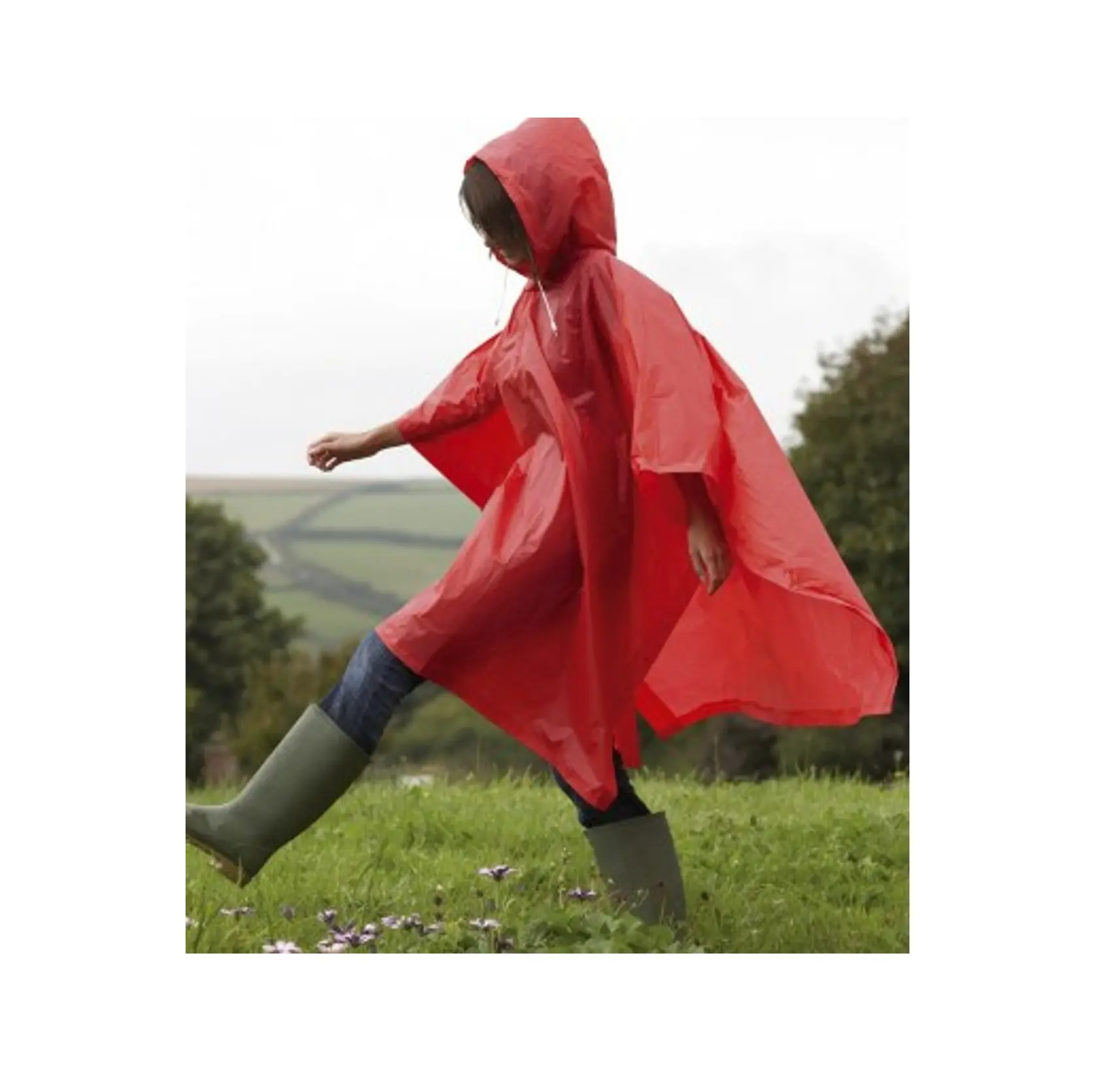 Fashionable PE Material Poncho Raincoat Plastic Rain Wear Portable Coat for Sale Available at Custom Packaging