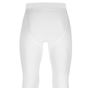 Leggings de compresión de longitud completa para hombre, cintura elástica de spandex blanco sólido - Product Image 6