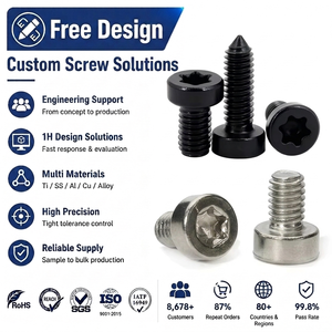 Viti a testa bassa <span class=keywords><strong>Torx</strong></span> TX metriche ISO 14580 M3-M6 in acciaio inossidabile A2 con testa a tazza per macchine - Product Image 1