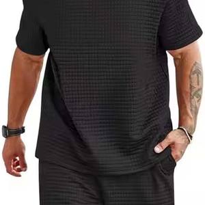 Ensemble de shorts de sport décontractés d'été pour hommes Short fin respirant avec broderie à manches courtes Vêtements tendance - Product Image 6