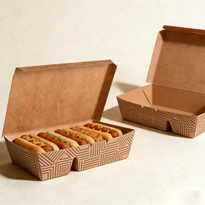 Boîte en papier gaufré pour crêpes, gaufres, glaces, pâtisseries et beignets, avec séparateurs, pour emballage de biscuits de boulangerie, directement de l'usine - Product Image 1