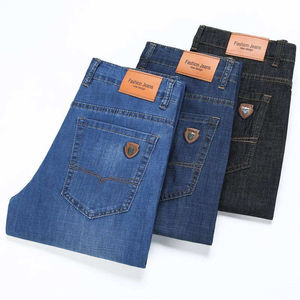Promoción 2025, Nuevo Estilo, Jeans Casuales de Algodón 100% Ligeros, de Cintura Media y Corte Recto para Hombre, Tallas Grandes, Venta al por Mayor en Pakistán - Product Image 3