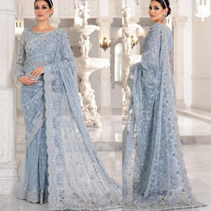 Venta caliente marca pakistaní diseñador saris para la boda de primera calidad listo para usar vestidos de mujer disponibles en precios baratos - Product Image 2