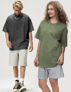 Camiseta vintage de peso pesado de alta calidad del fabricante, mezclilla de algodón 100% desgastada con lavado ácido con logotipo personalizado, tu propia marca - Product Image 3