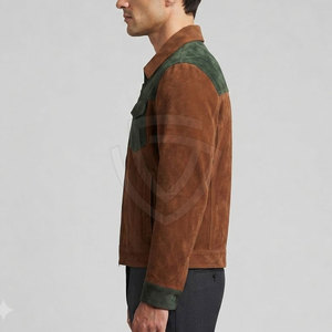 Premium Quality <b>Men</b> <b>Suede</b> Leather <b>Jacket</b> With Tailored Fit Soft Touch Surface Classic Design And Long Lasting Comfort - Product Image 5