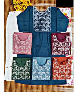 Indian Traditional Wear Fancy Rubi Cotton Material Fancy Kurtis Pent Set with Crepe Fabric Digital Printed Dupatta for Women - Product Image 1