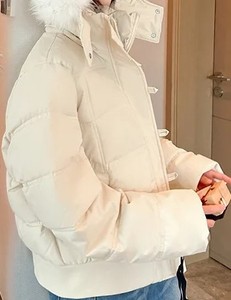 Top Trending Fur Hooded Puffer Jacket Nueva venta al por mayor con estilo de las mujeres de la cremallera de la chaqueta impermeable de invierno Fabricante - Product Image 5