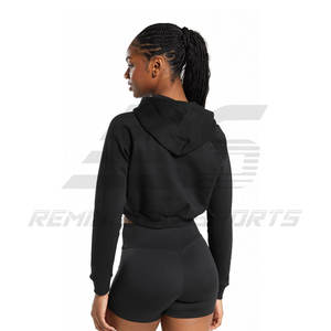 Sweats à capuche pour femmes Tie Dye Heavyweight Crop Top Tie Dye Long Sleeve Crop Top Hoodies - Product Image 3