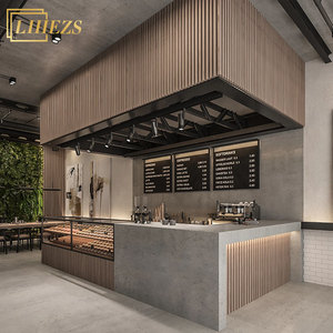 Tùy chỉnh hiện đại 3D thiết kế quán cà phê quầy bar giới thiệu cho Cà Phê Trà bong bóng cửa hàng - Product Image 1