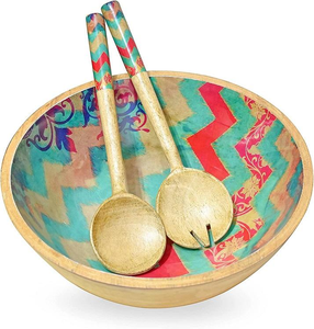 Tazón de Comedor de Madera de Mango Hecho a Mano, Ecológico y Personalizable, Multiusos, de la Mejor Calidad, Estilo Bonito, Artesanía Saniya - Product Image 4