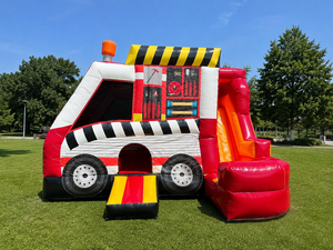 Aire de jeux gonflable professionnelle 5x4x3,5 m – Château gonflable en PVC – Utilisation professionnelle en extérieur/intérieur – Conforme aux normes européennes - Product Image 1
