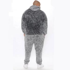 Jogging évasé empilé pour homme en hiver 2025 personnalisé de créateur pour le sport lavage à l'acide régulier surdimensionné à capuche grande taille solide - Product Image 6