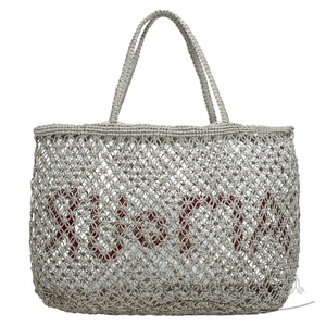 Borsa da spiaggia fatta a mano all'uncinetto di iuta da donna con ricamo in lana Amour | Orecchini natalizi gratuiti con ogni Tote! - Product Image 2