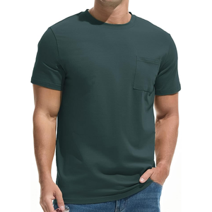 Camiseta de hombre ajustada personalizada hombro caído calidad de lujo al por mayor tela de Punto ligero de secado rápido nuevo diseño cuello redondo - Product Image 1