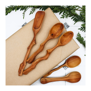 Cuchara de madera natural ecológica cubertería desechable proveedor de utensilios de cocina de Vietnam - Product Image 1