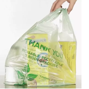 OXO พลาสติก HDPE ย่อยสลายได้ตามธรรมชาติถุงผ้าพลาสติกแบบถุงผ้าที่จับกันความร้อนเสื้อยืดช้อปปิ้งซูเปอร์มาร์เก็ตเป็นมิตรกับสิ่งแวดล้อม - Product Image 2