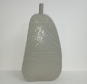 Jarrón de Arcilla Gris Mate de Moda, Maceta de Interior con Forma Orgánica, Centro de Mesa Creativo Estilo Wabi-Sabi, Jarrón Decorativo para Flores - Product Image 1