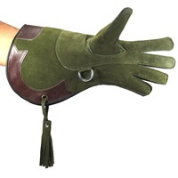 Gants de fauconnerie en cuir nubuck de qualité supérieure Appel de jeu unique pour la chasse aux aigles, aux faucons et aux faucons
