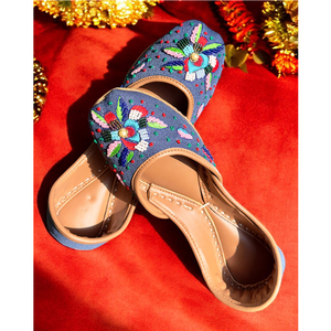 Fiesta hecha a mano Jutti Punjabi estilo Khussa para venta en línea último diseño nueva llegada cómoda señoras paquistaní Khussa - Product Image 6