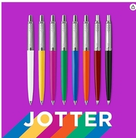 Stylo bille rétractable Parker Jotter Originals Classic en métal, pointe 0,35 mm, finition rétro assortie, encre noire, pour le bureau – Tendance actuelle