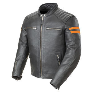 Blouson de moto unisexe en cuir style vintage coupe-vent toutes saisons, couleurs et logo personnalisables, fournisseur en gros 2026 - Product Image 3