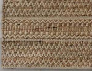 Usine directe luxe moderne salon usage domestique tissé à la main naturel non teint coloré coton jute rayé tapis épais ensembles de tapis - Product Image 1