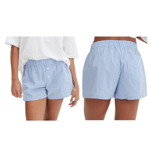 Shorts de Verano 2025 para Mujer, Cintura Alta, Ajustados, Transpirables, Casuales, para Descansar, Dormir, Cintura Elástica Regular, Lisos, Teñidos, con Logotipo, para Playa - Product Image 4