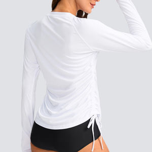 Camiseta de Protección Solar para Mujer de Primera Calidad, Diseño Liso Personalizado, Mangas Largas, Cuello Redondo - Product Image 2