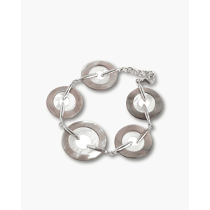 Rhodium Plated Geometric Charm <b>Bracelet</b> with <b>Pearl</b>-Bohemian Trendy Style - Product Image 3