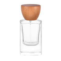 Emballage cosmétique de parfum de luxe écologique, flacon de parfum en verre vide carré, 30 ml, 50 ml, 100 ml