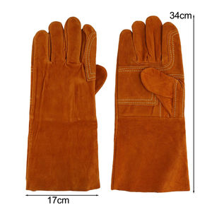 Gants de soudage en cuir de vachette les plus vendus par le Service OEM Poignées confortables et résistantes Gants de soudage tendance de protection - Product Image 5