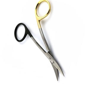 Ciseaux dentaires Lagrange personnalisés Ciseaux chirurgicaux à bord pointu Demi or 4.75 "Acier inoxydable allemand TC supercut - Product Image 2